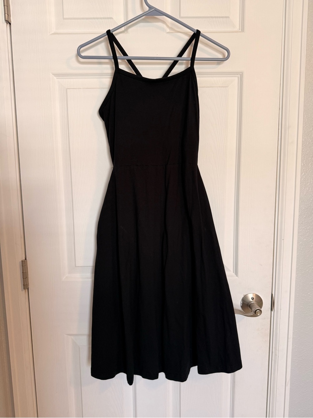 Pact- Black Strappy A-Line Dress - Black